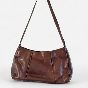 Wilsons Leather Glossy Brown Shoulder Bag